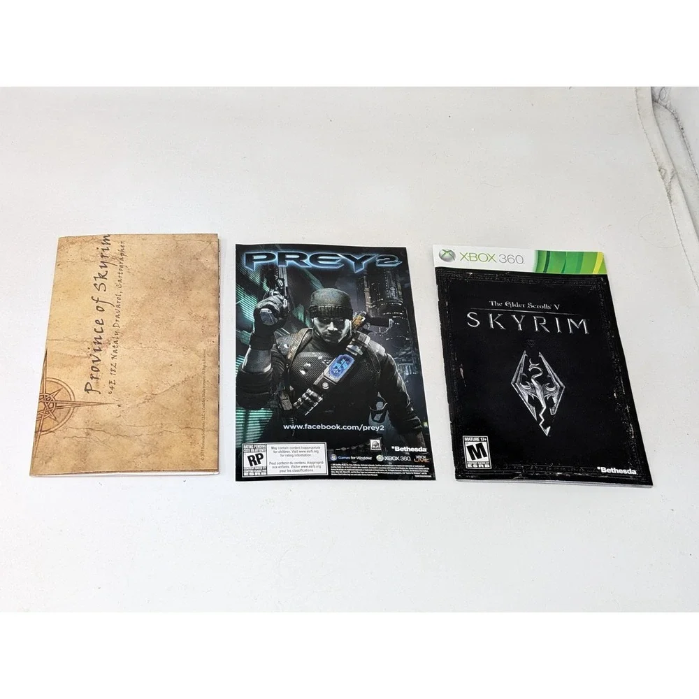 The Elder Scrolls V‎ Skyrim (Microsoft Xbox 360, 2011) CIB w/Map & Manual